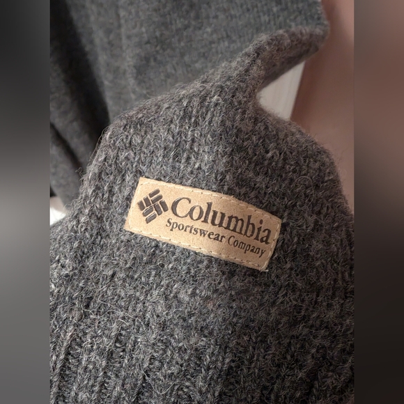 Vintage Columbia Shetland Wool Sweater Mens XXL Grey/Black - Picture 4 of 4